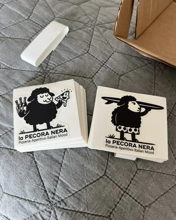 Illustrated coasters for La Pecora Nera