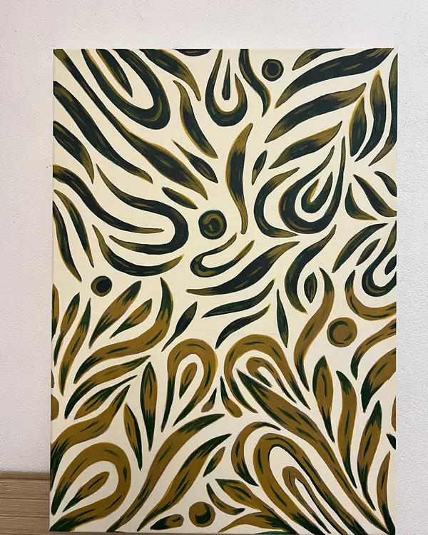 Caminhos Abertos, abstract pattern on canvas