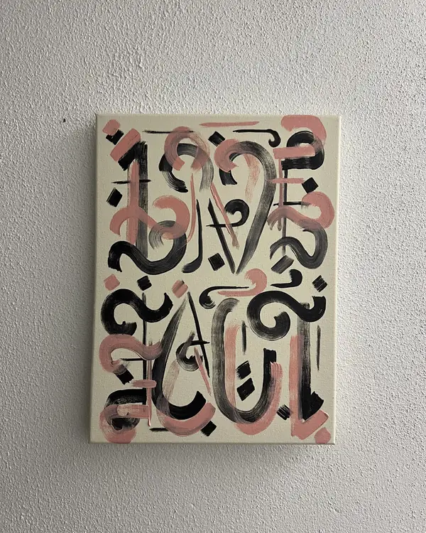Lettering piece on canvas